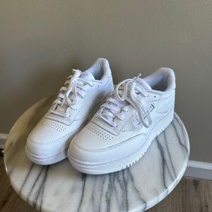 Reebok White Platform Sneakers (Double C)